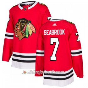 Män Ishockey Chicago Blackhawks Tröja Brent Seabrook 7 Adidas 2017-2018 Röd Authentic